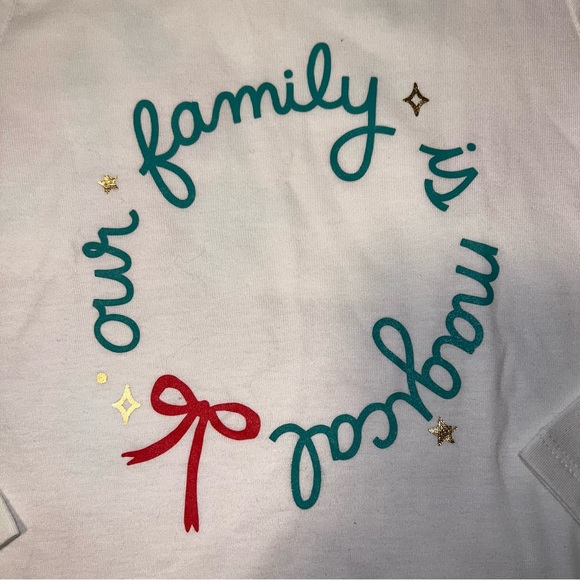 🌼 🎄Cat & Jack Shirt Toddler Girls Size 4T 5T New NWOT Christmas Shirt Family - Picture 13 of 16